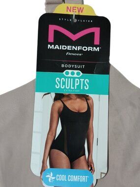 NEW Maidenform Flexees Sculpts Bodysuit Extra Firm Body Shaper Women's Size XL